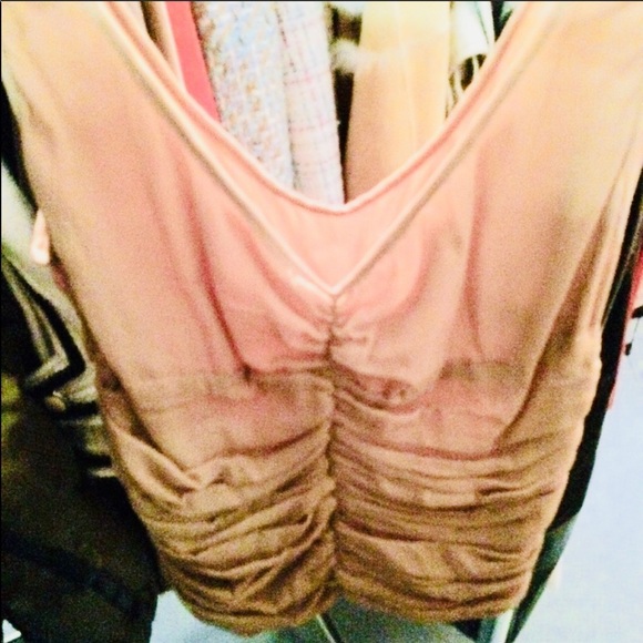 Luca Luca by Luca Orlandi Vintage Nude Ruched Top - Picture 2 of 7